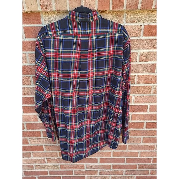 Ralph Lauren Blake Plaid Flannel Button Up Shirt Men's Size Large 100% Cotton - Picture 3 of 8
